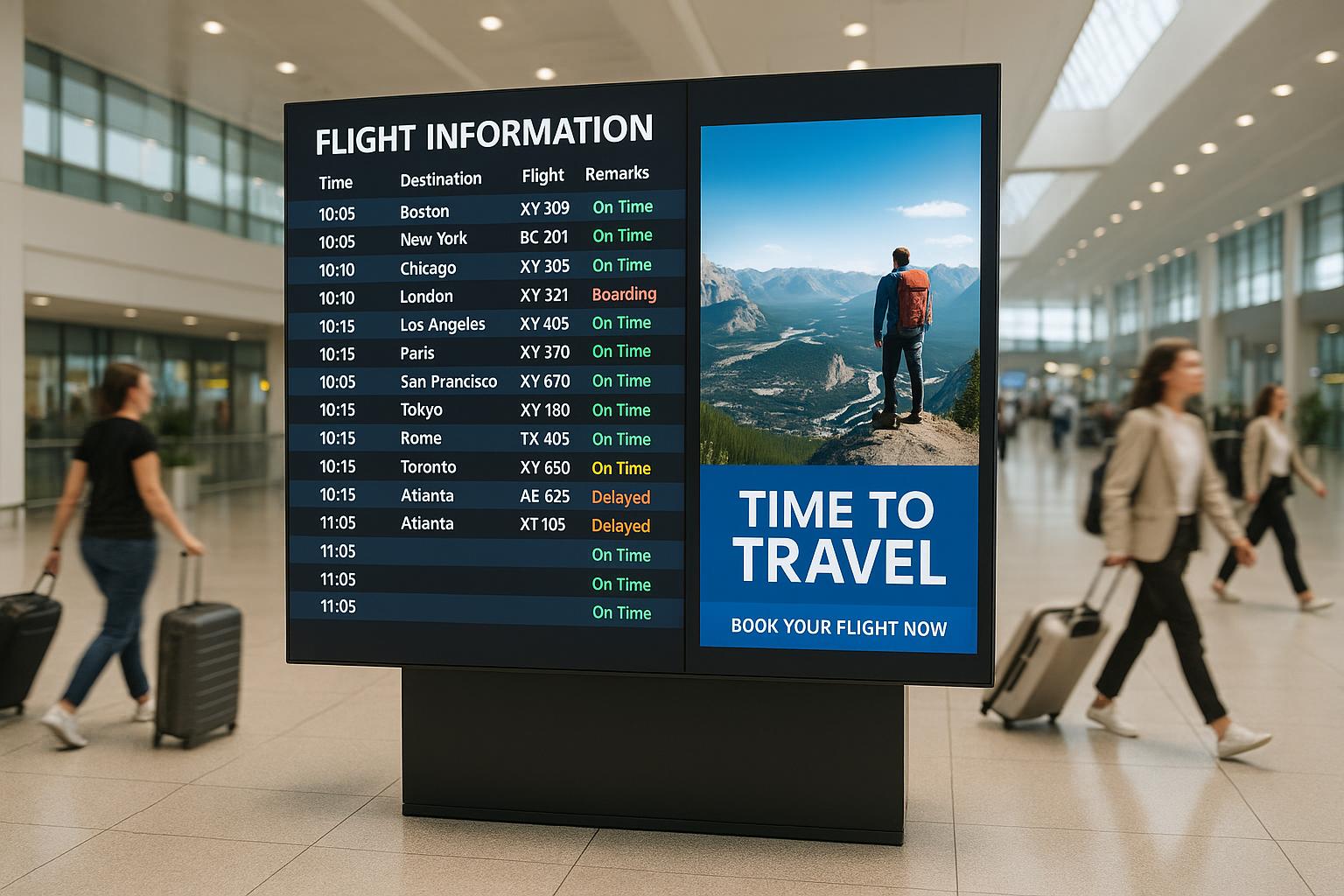 Painel LED Aeroporto